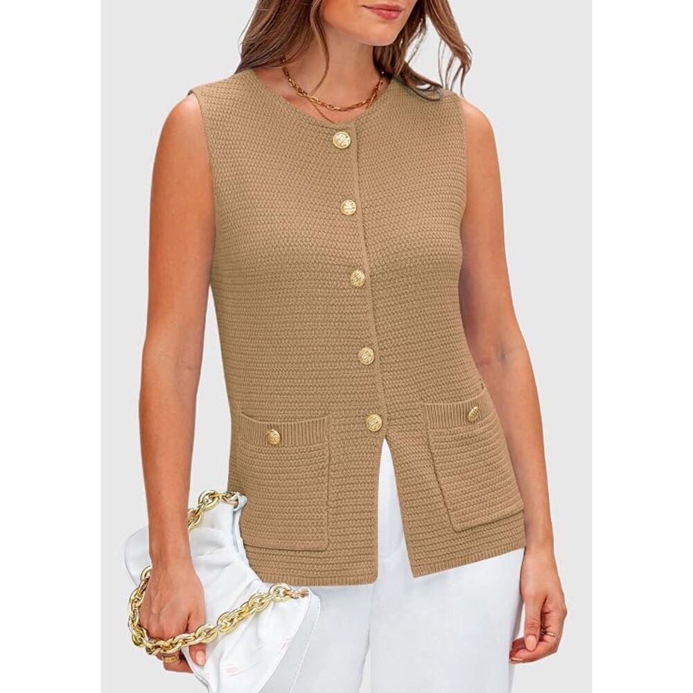 Brand new Prettygarden Women's Khaki Gilet - Picture 4 of 7